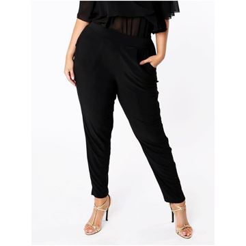 Picture of BLACK TROUSER WITH PLEAT AND BACK ELASTIC